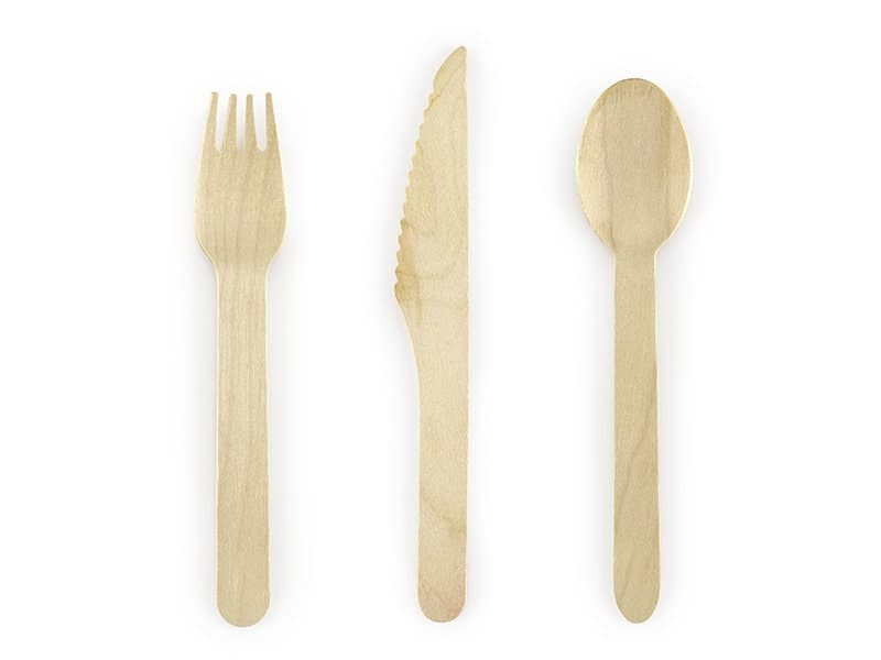 Wooden Cutlery Set of 18