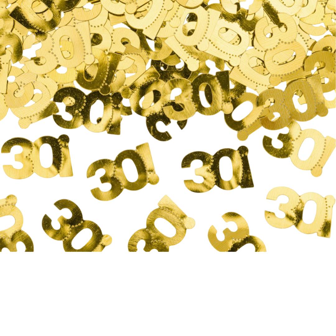 Metallic Gold 30th Birthday Confetti