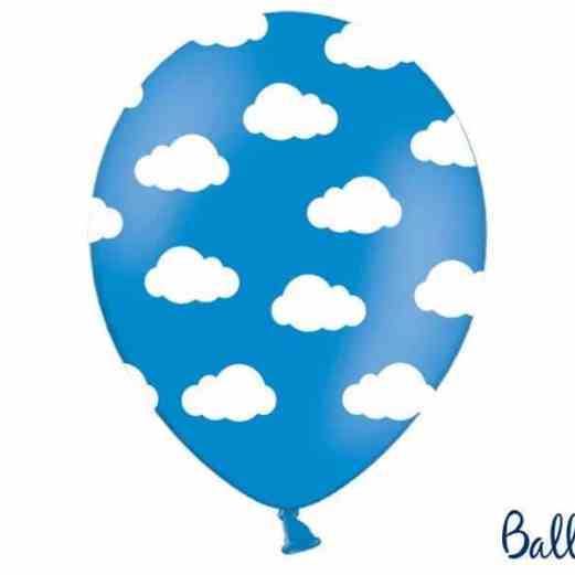 Blue Clouds Latex Balloon