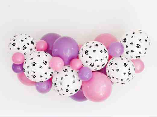 Pink Paw Balloon Garland