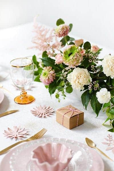 kraft favour boxes Table decorations