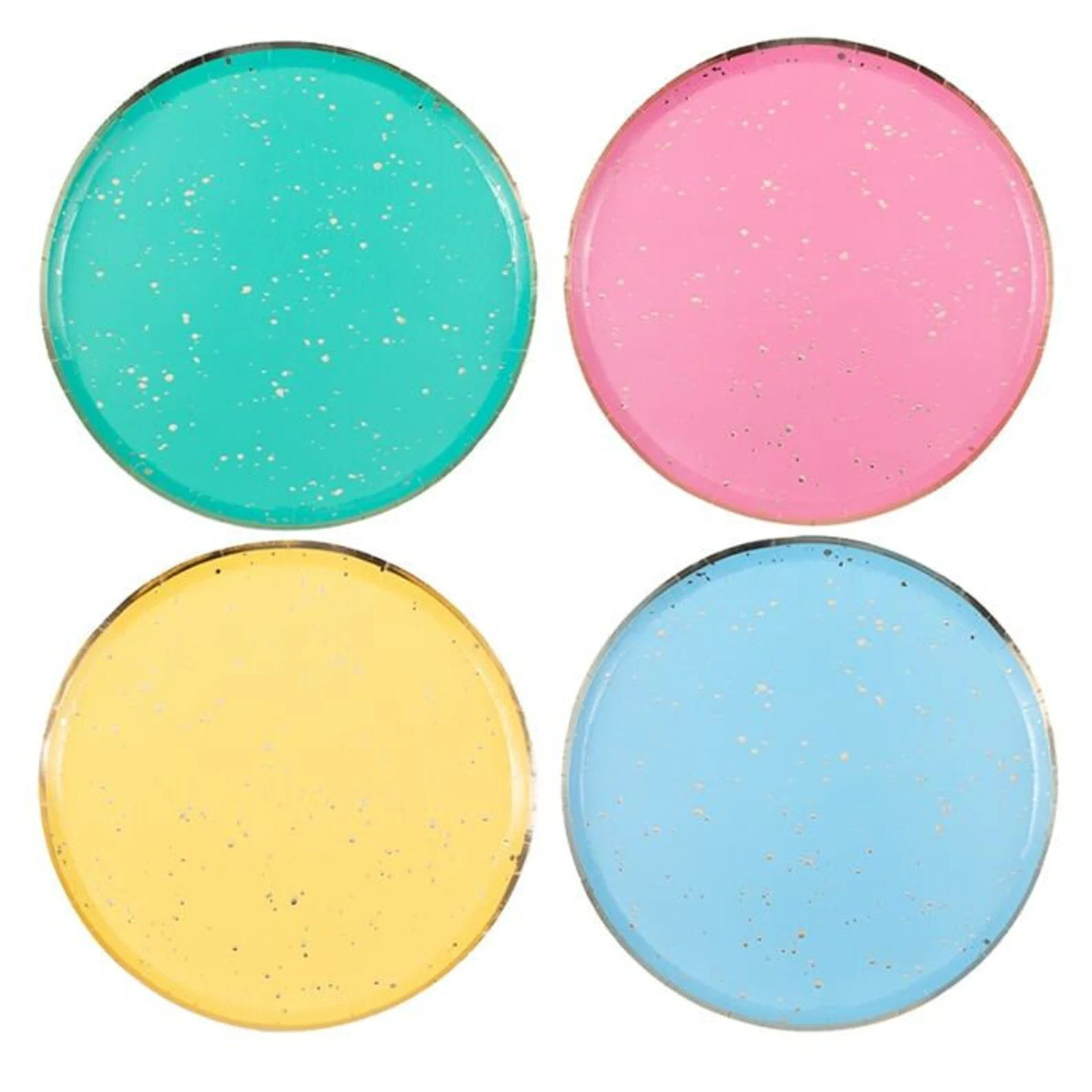 Multicoloured paper plates