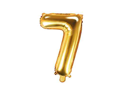 Gold Foil Number Balloon 7