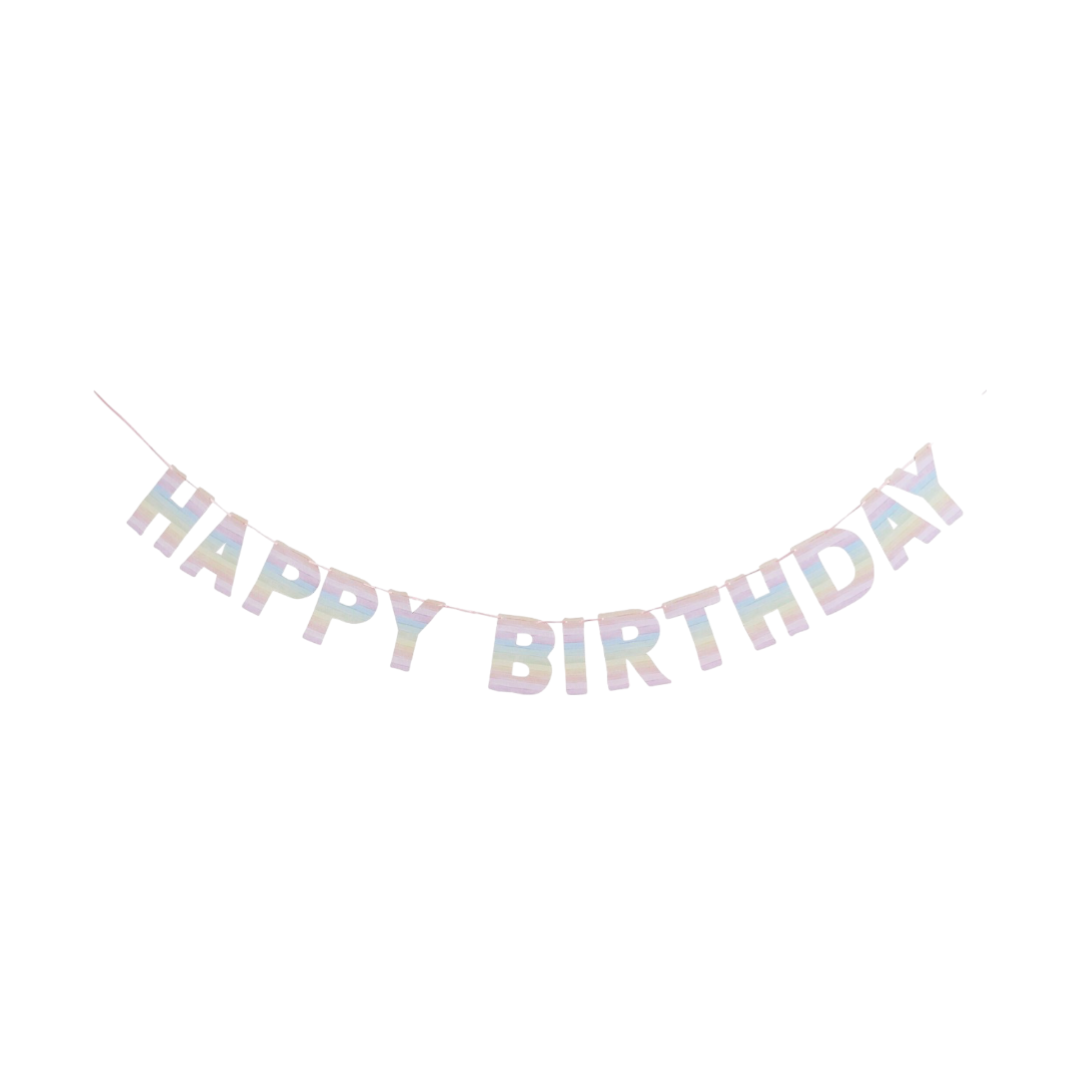 Eco-friendly Rainbow Happy Birthday Banner