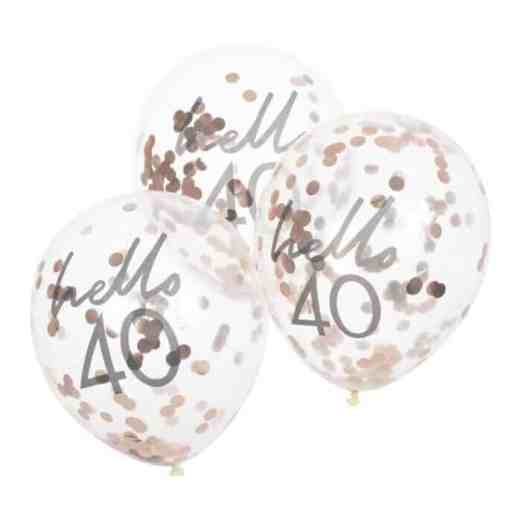hello 40 Confetti Balloons