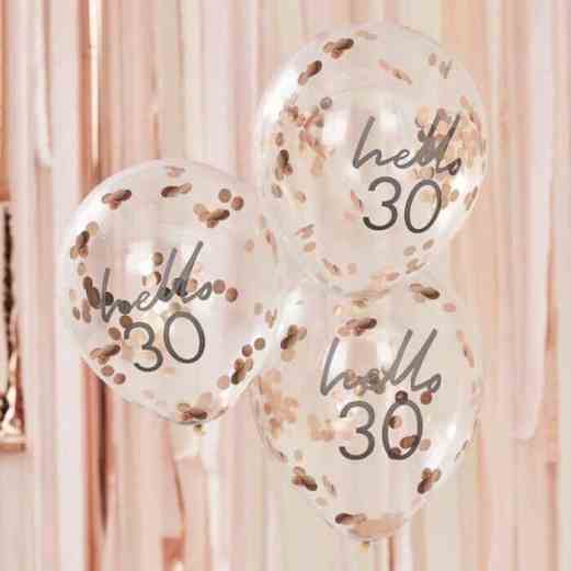hello 30 Confetti Balloons