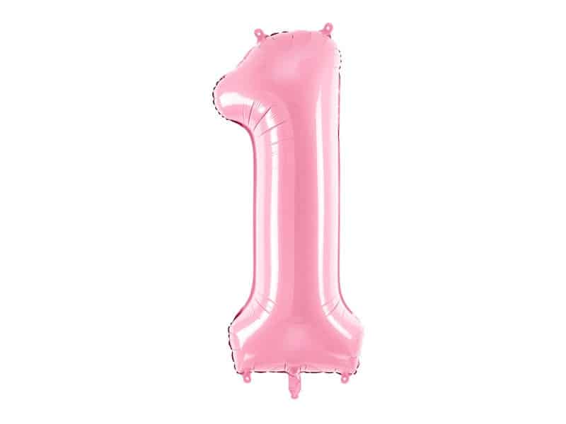 Pink Foil Balloon Number 1