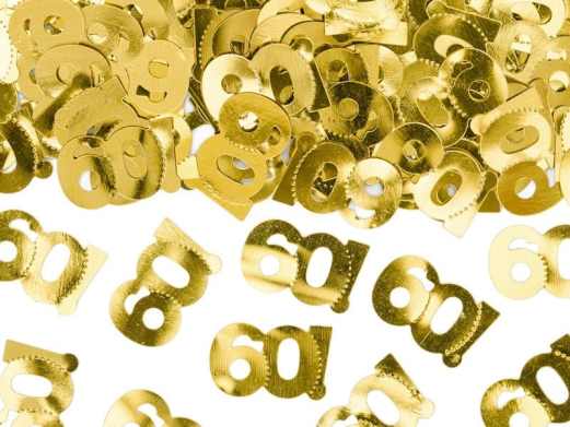 60th Birthday Gold Confetti