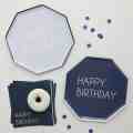 Navy Blue and White Tableware