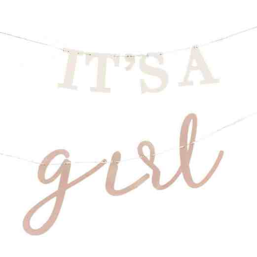 it's a girl bunting
