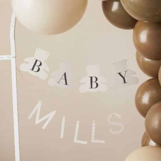 Baby Name Balloon bunting