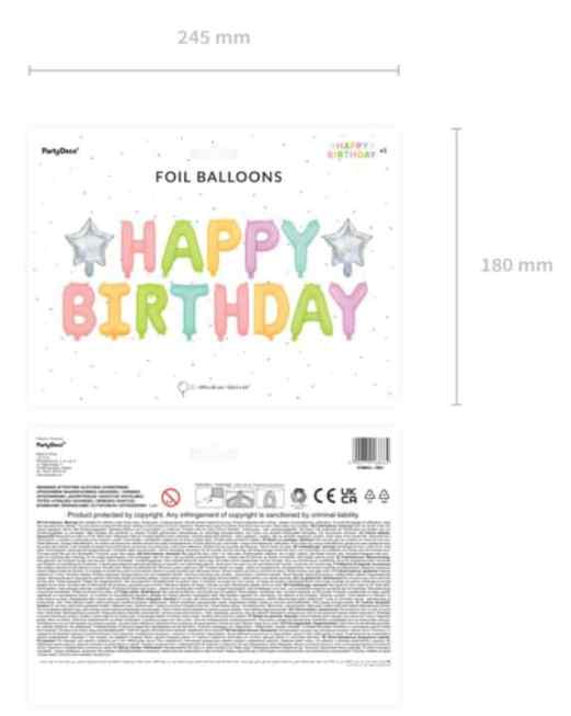 happy birthday balloon banner