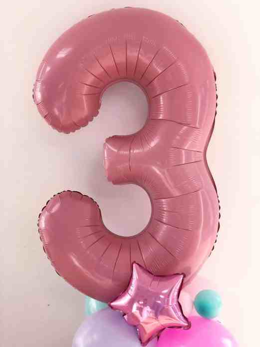 3 number Foil Balloon