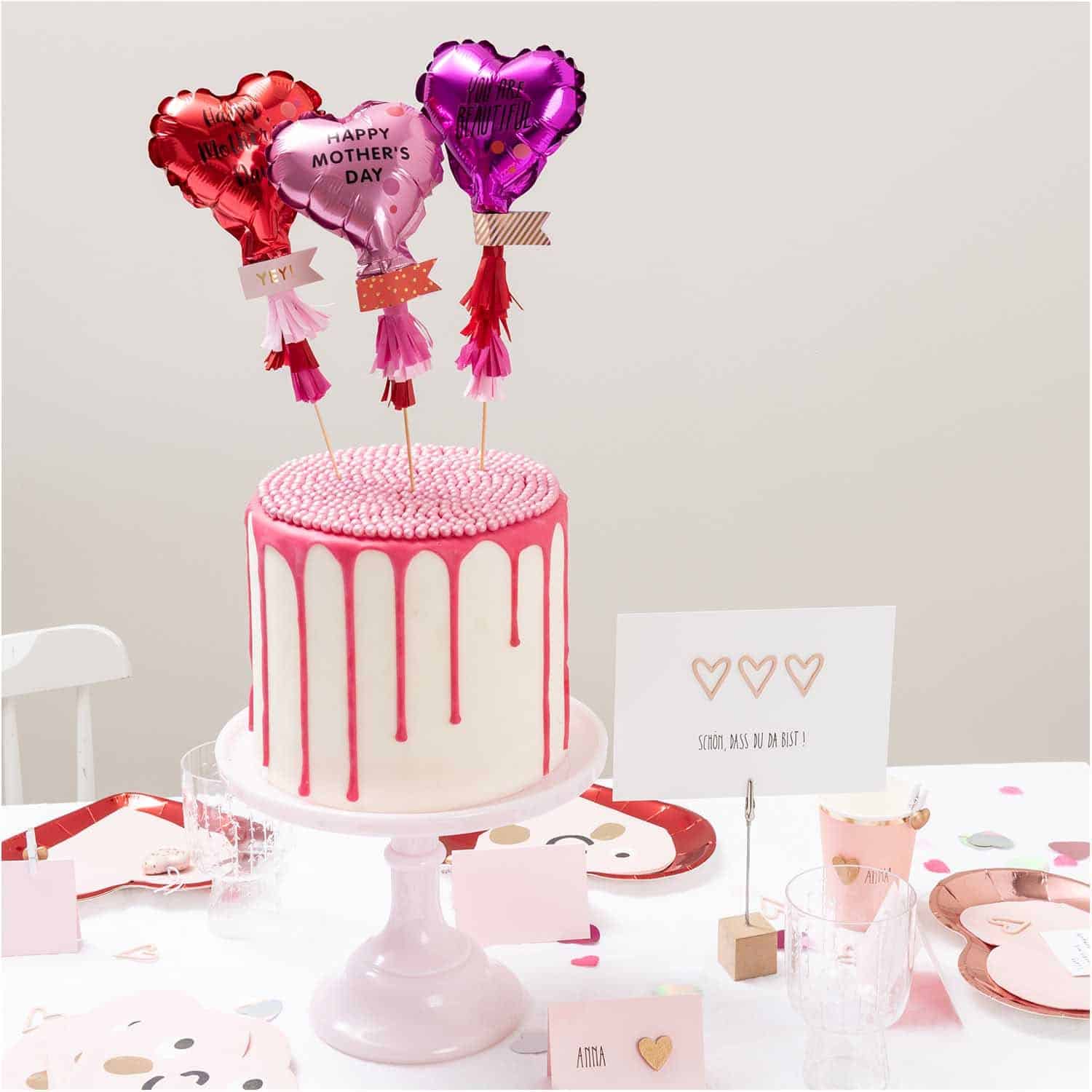 Balloon Cake topper Valentine Day