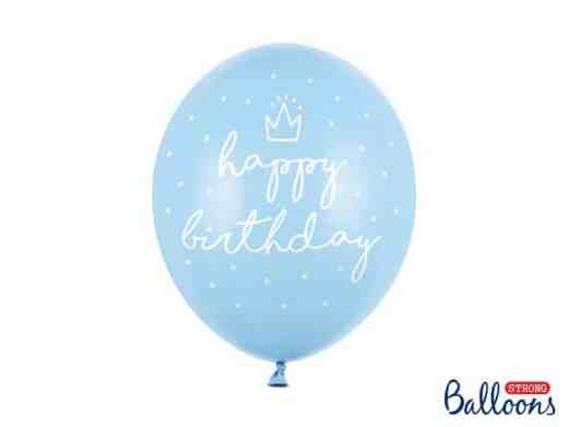 blue happy birthday balloons