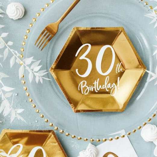 30th birthday paper plates