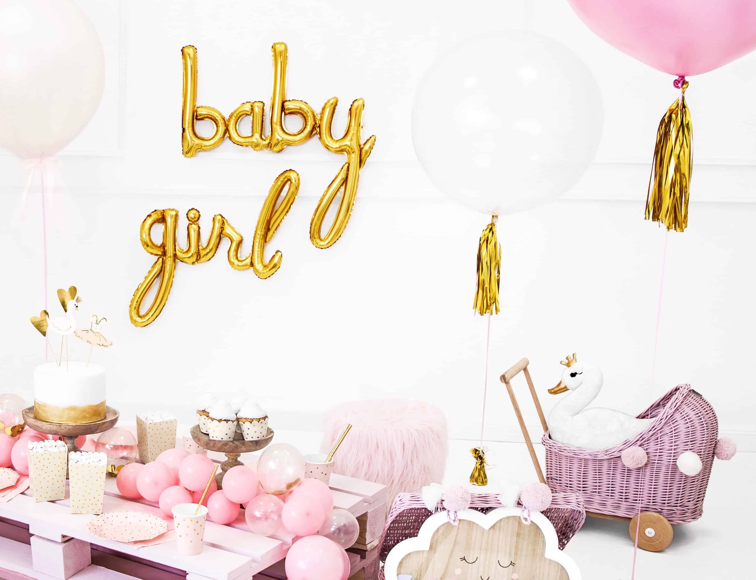 baby girl foil balloon