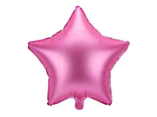 pink star foil balloon