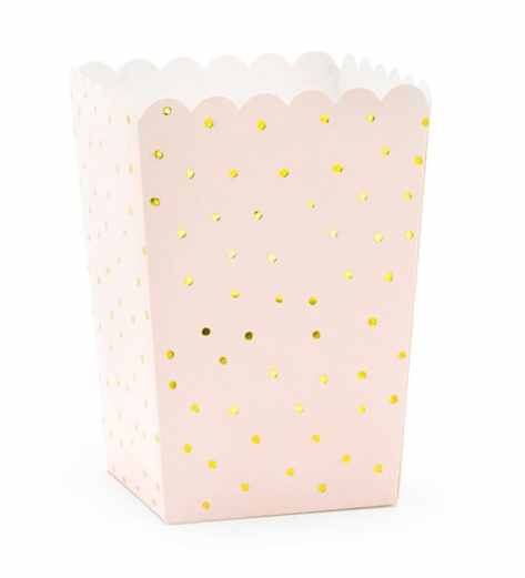 pop corn boxes polka dots