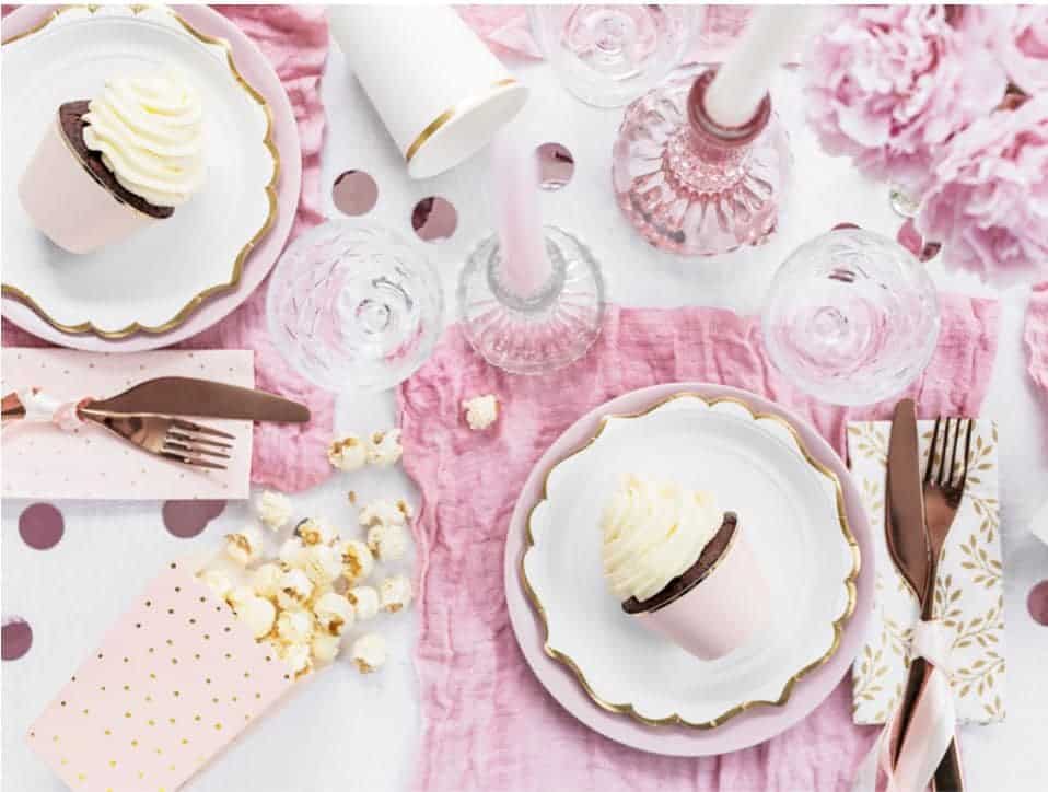 pop corn boxes polka dots tableware