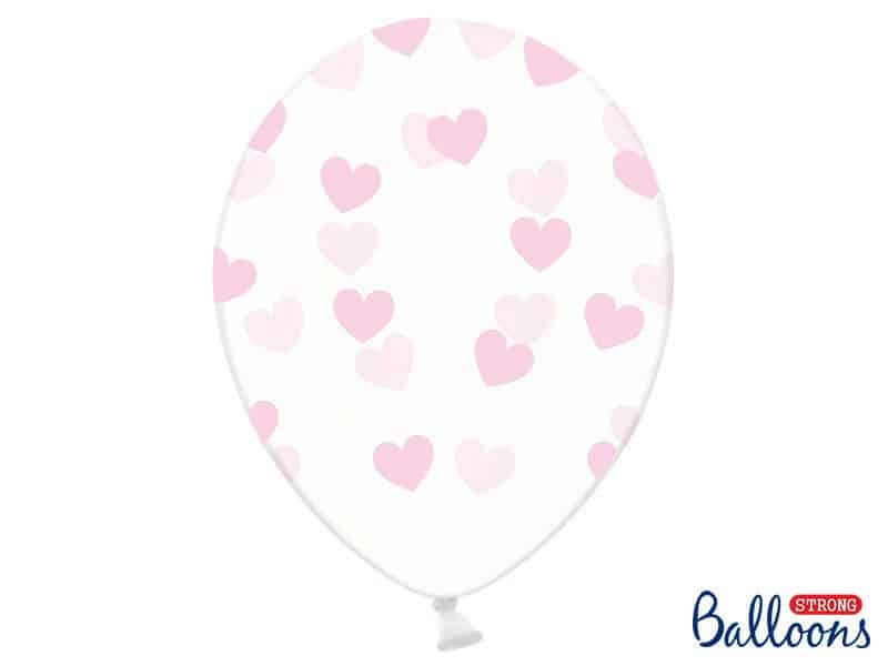 pink heart latex balloons