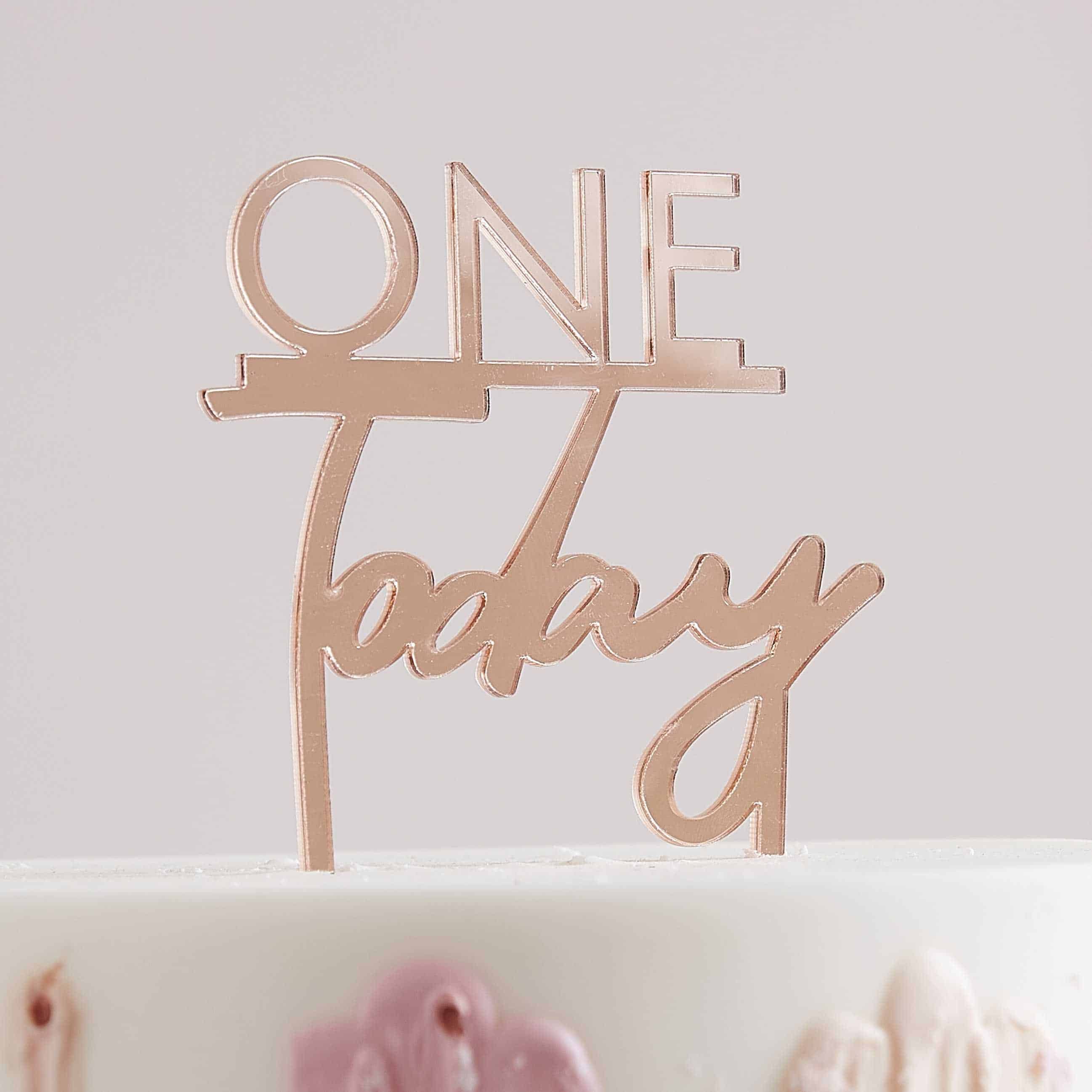 One today cake topper