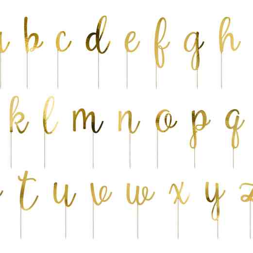 Gold Letters Cake Toppers