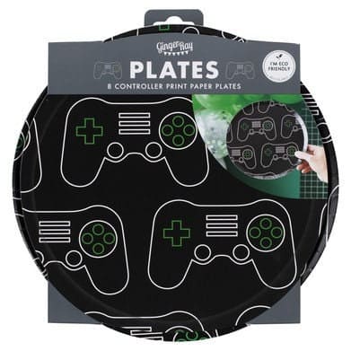Video Game Theme Party Decorations Plates