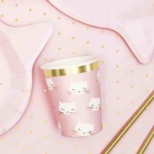 pink Cat theme Cups