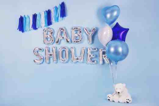 Silver Balloon Baby Shower Banner