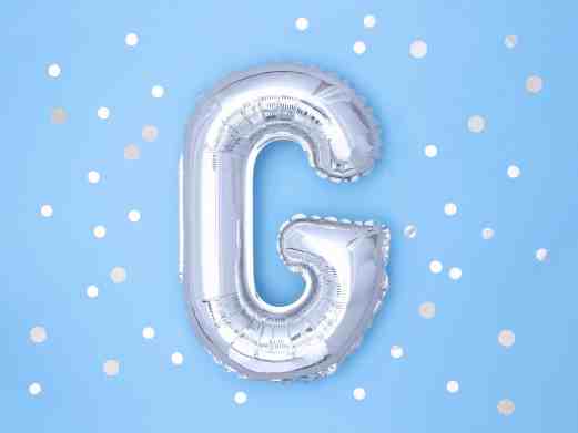 Silver Balloon letter G