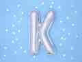 Silver Balloon letter K
