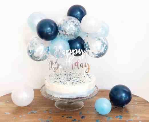 Blue Balloon Cake Topper