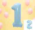 Baby Blue Number 1 Foil Balloon
