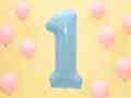 Baby Blue Number 1 Foil Balloon