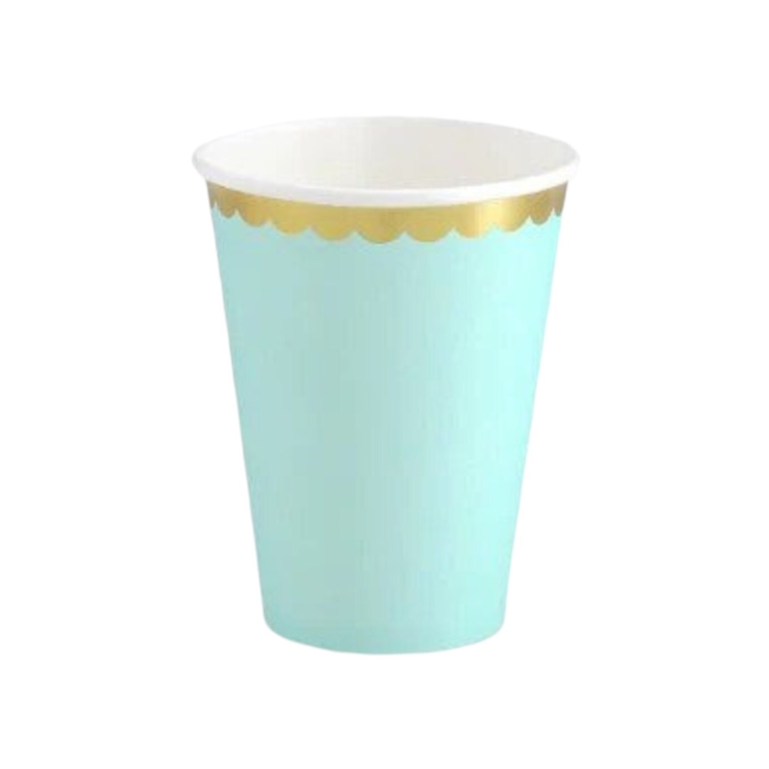 Pastel Mint Paper Cups