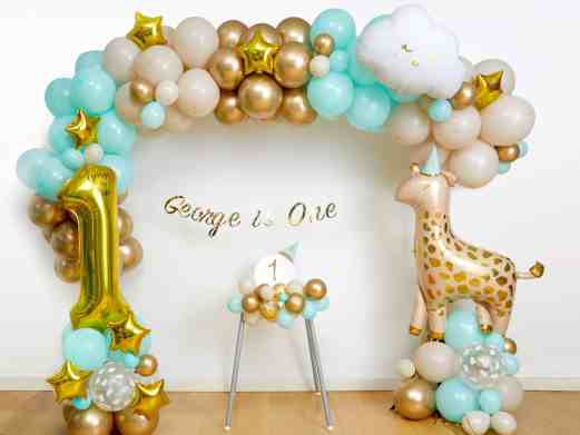Nude and Mint Balloon Garland