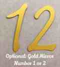12 mini gold mirror number