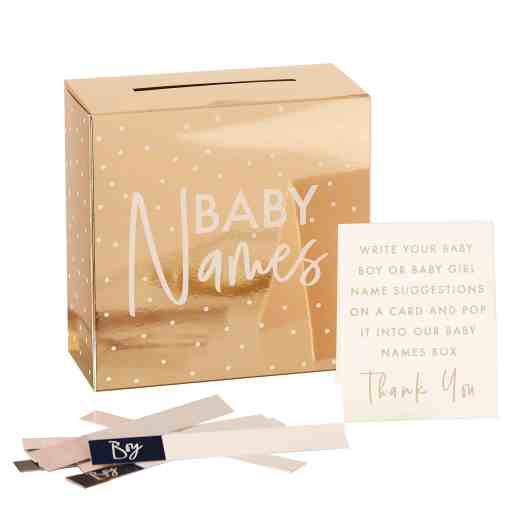 Gold Baby Names Box