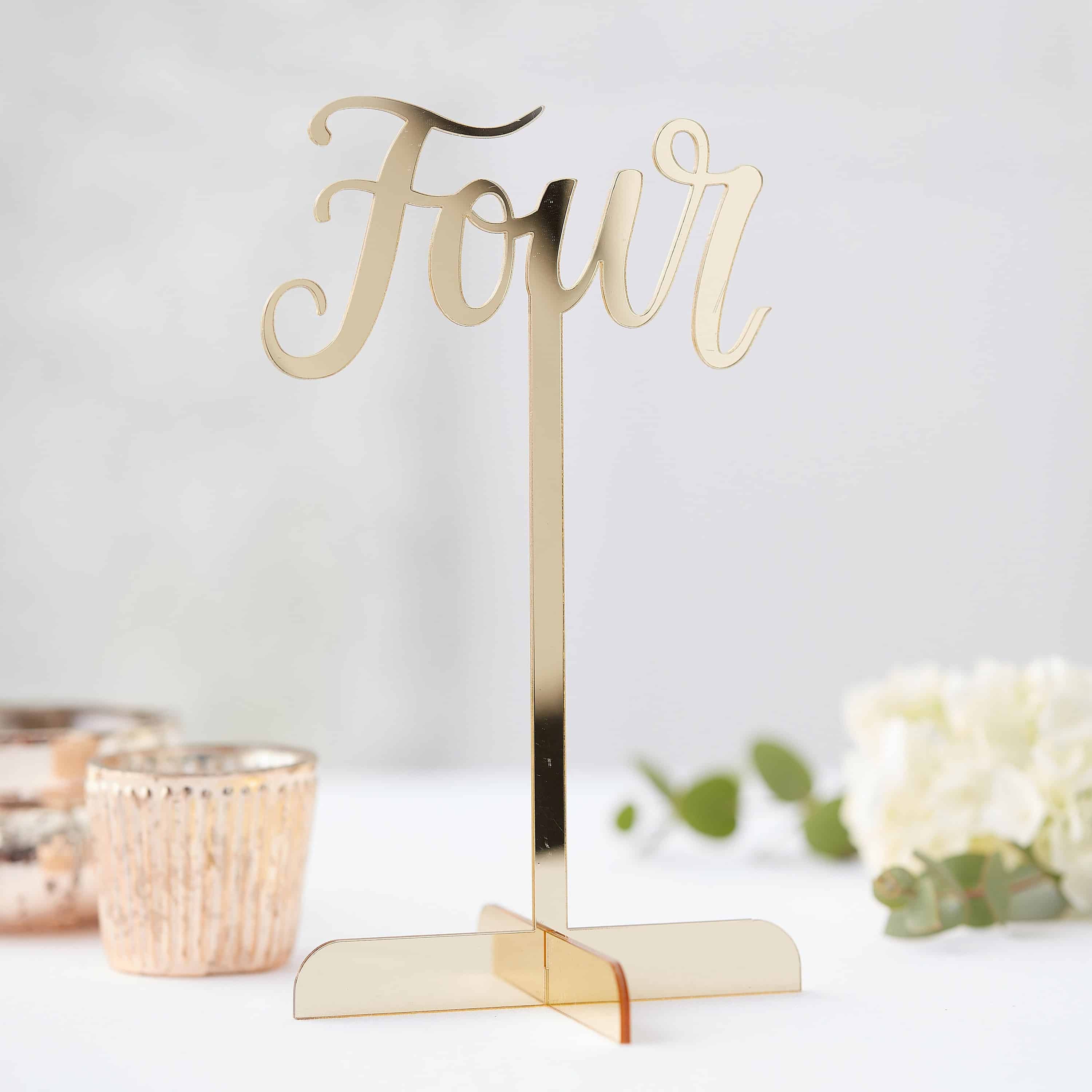 Gold Table Number