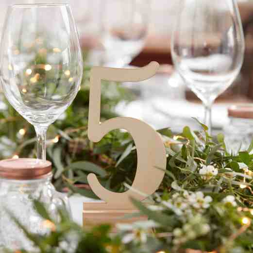 Wedding Tableware Table Number