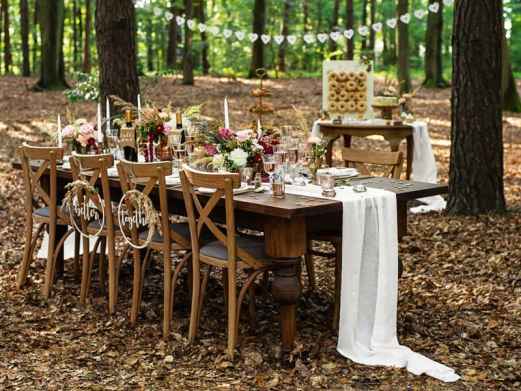 botanical wedding tableware