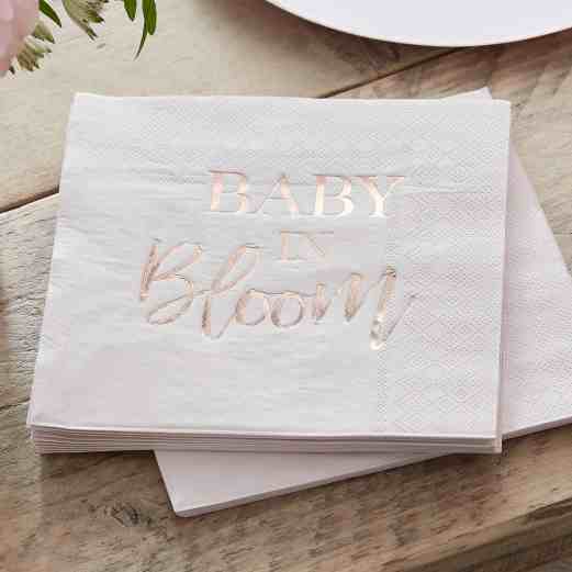 baby bloom white napkins