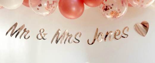 Personalised Mr & Mrs Banner