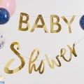 Baby Shower Gold Banner