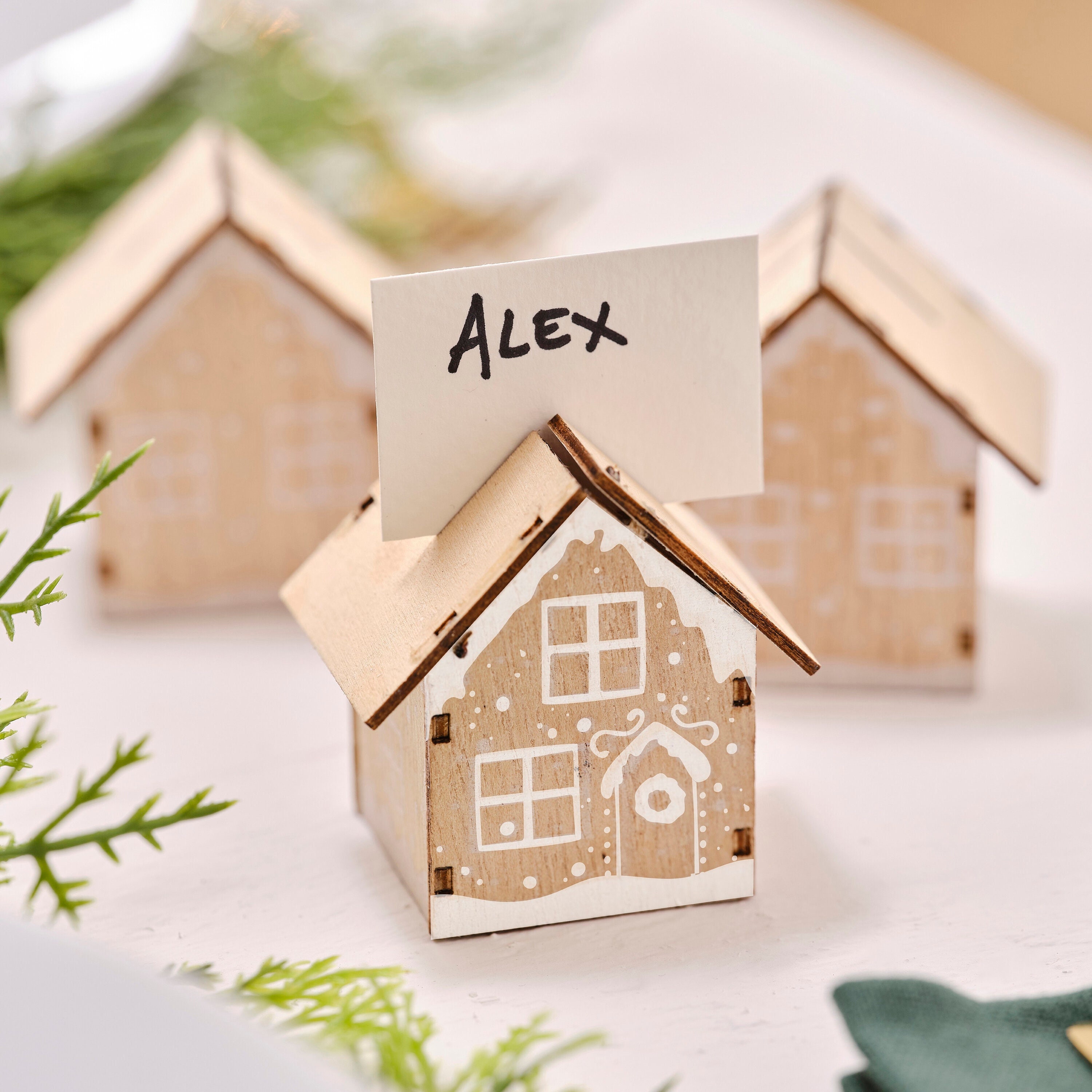 Wooden House Place Cards