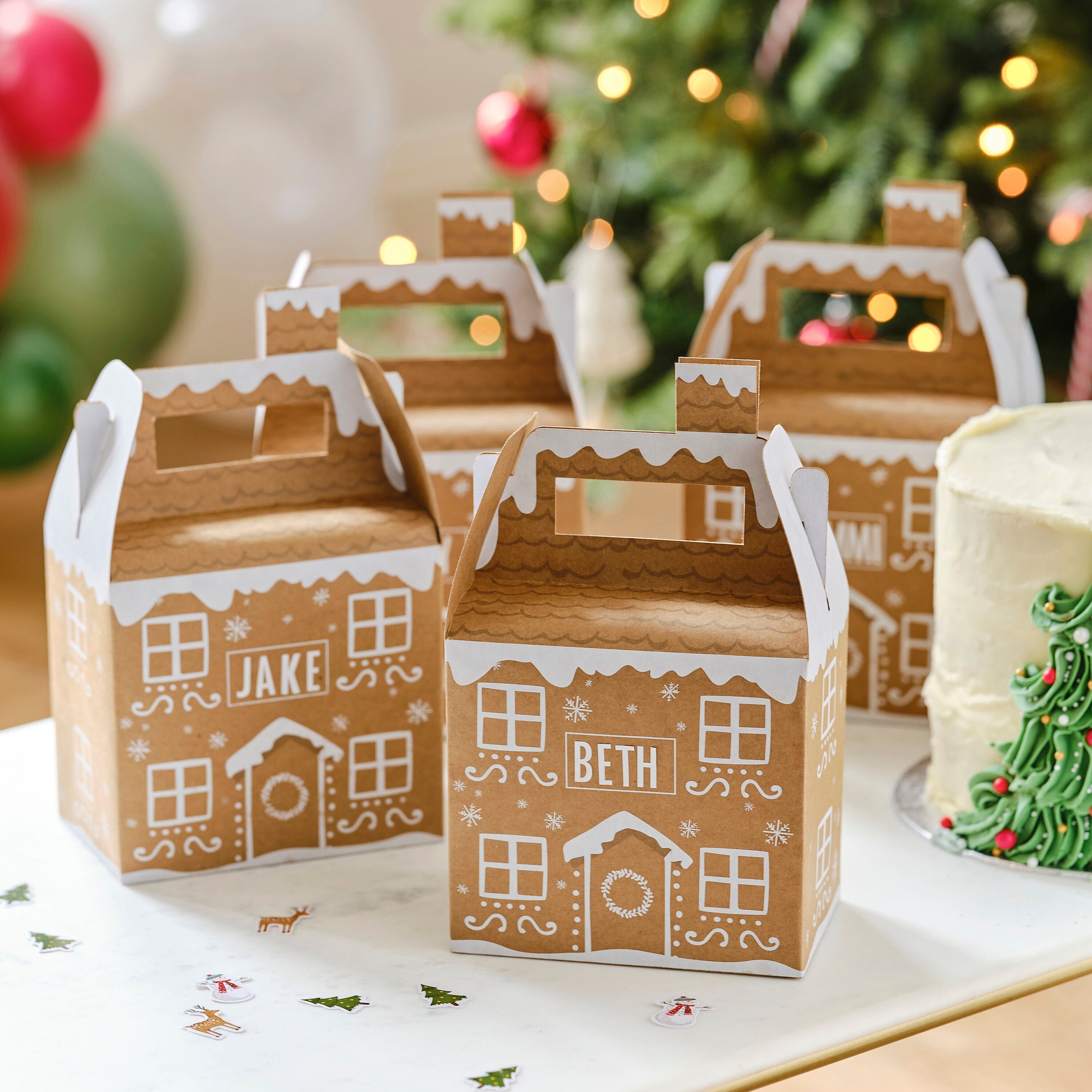 Christmas Houses Favour Boxes