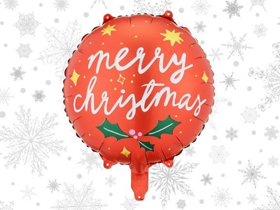 Merry Christmas Red Foil Balloon
