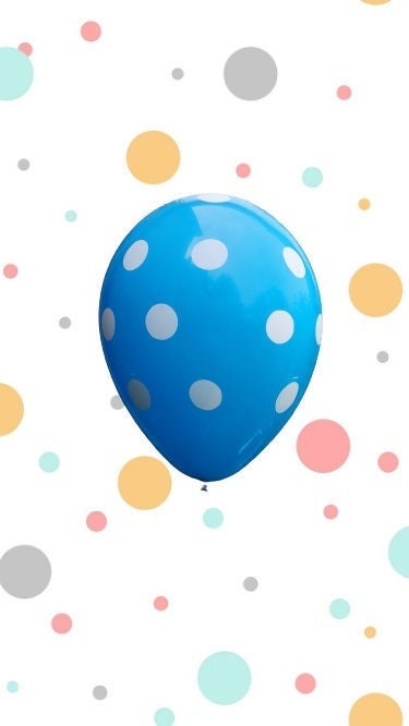 Blue Latex Balloon Dots