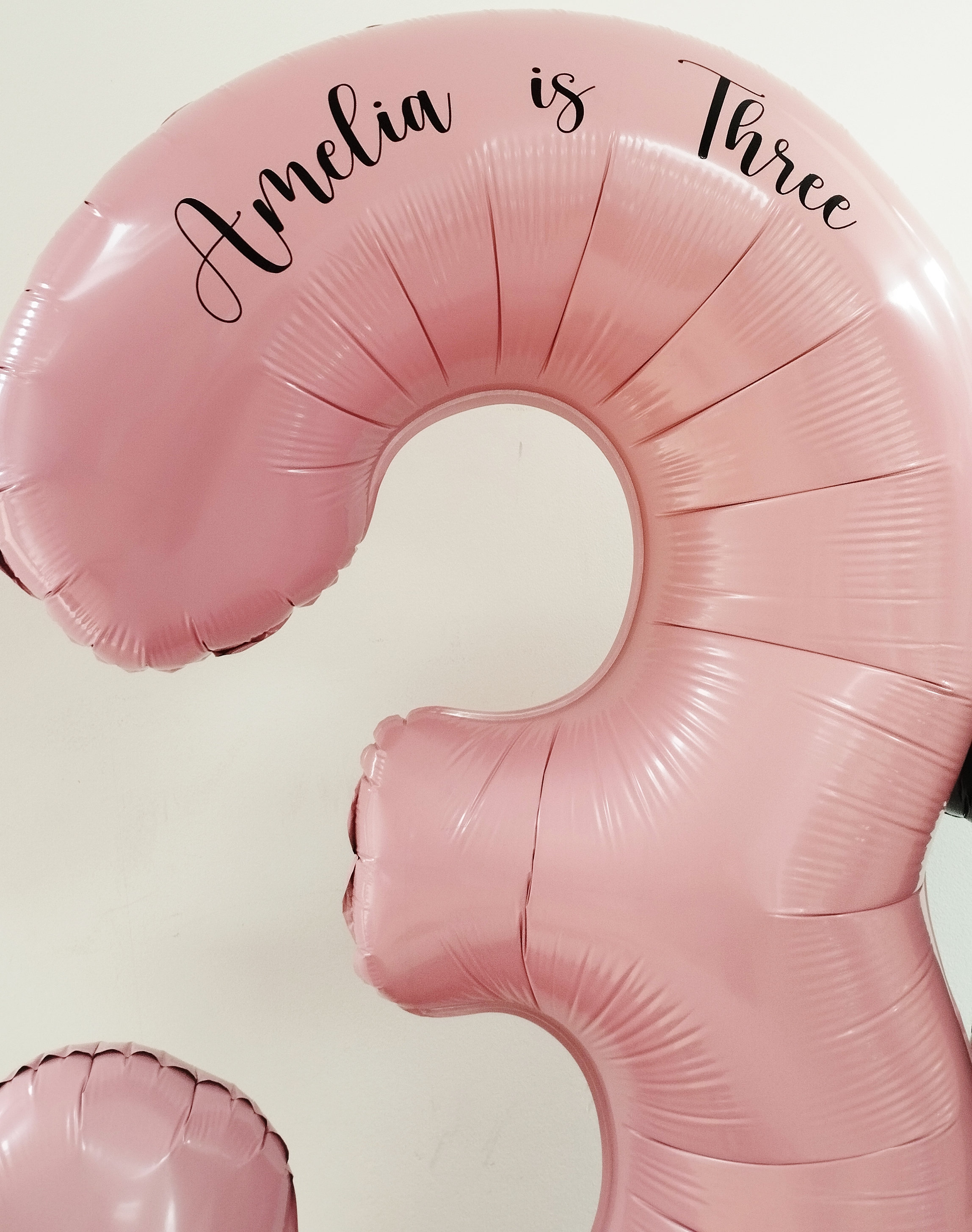 Mini Balloon Sculptures Pink Tree Number Foil Balloon